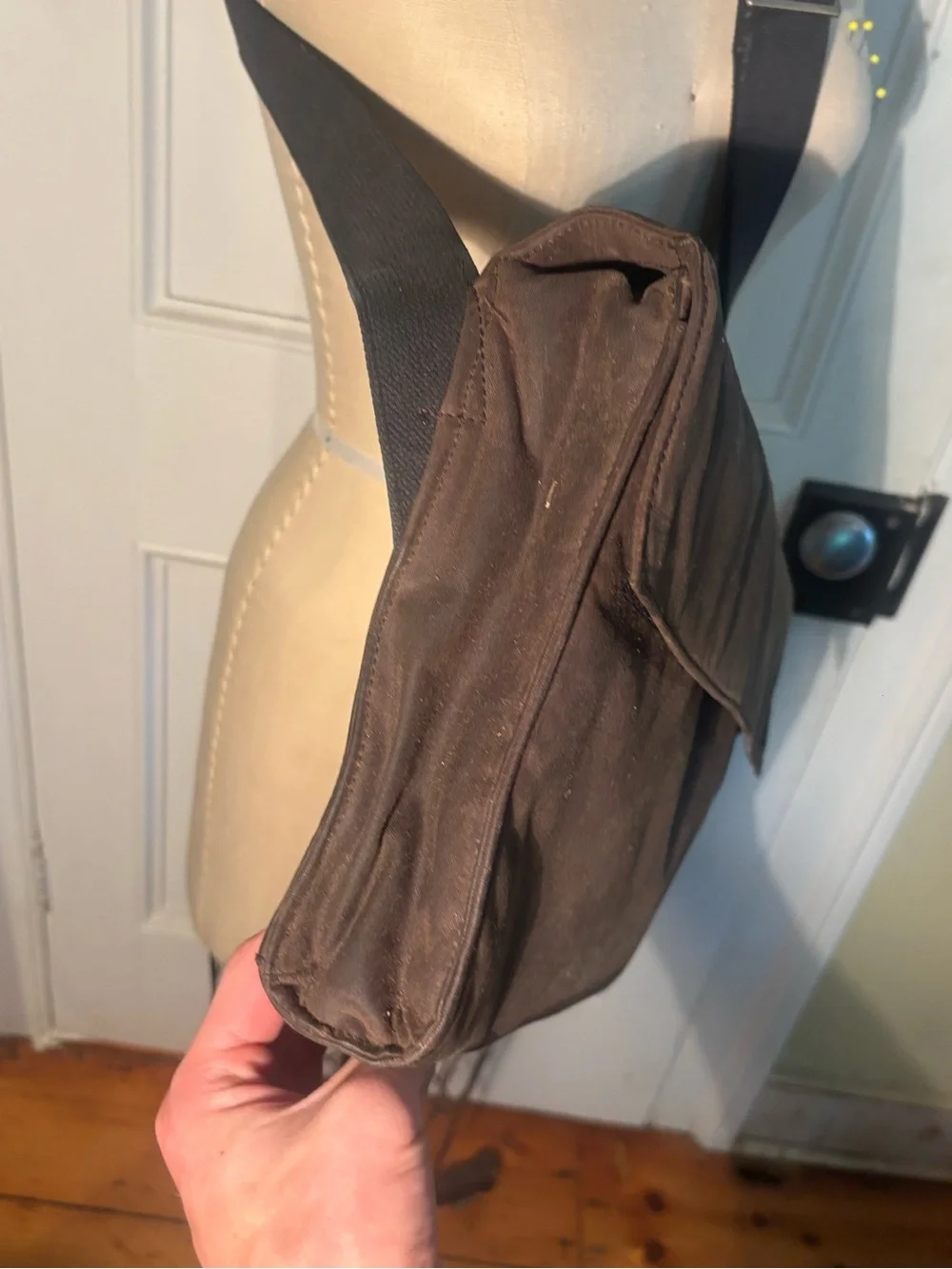 A Jack Spade Warren Street New York Brown Canvas Messenger Bag
